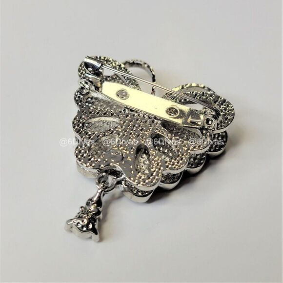 ABALONE Colored Butterfly Pendant Brooch Necklace - NWOT - Picture 3 of 8